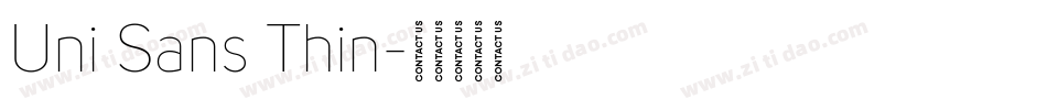 Uni Sans Thin字体转换